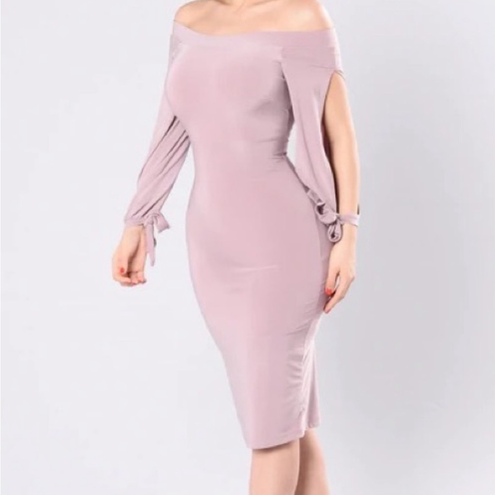 NWT Fashion Nova Body Rock Mauve Midi Dress